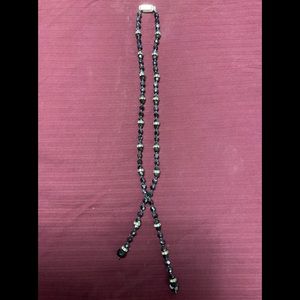 Black/silver Clasp Close Necklace